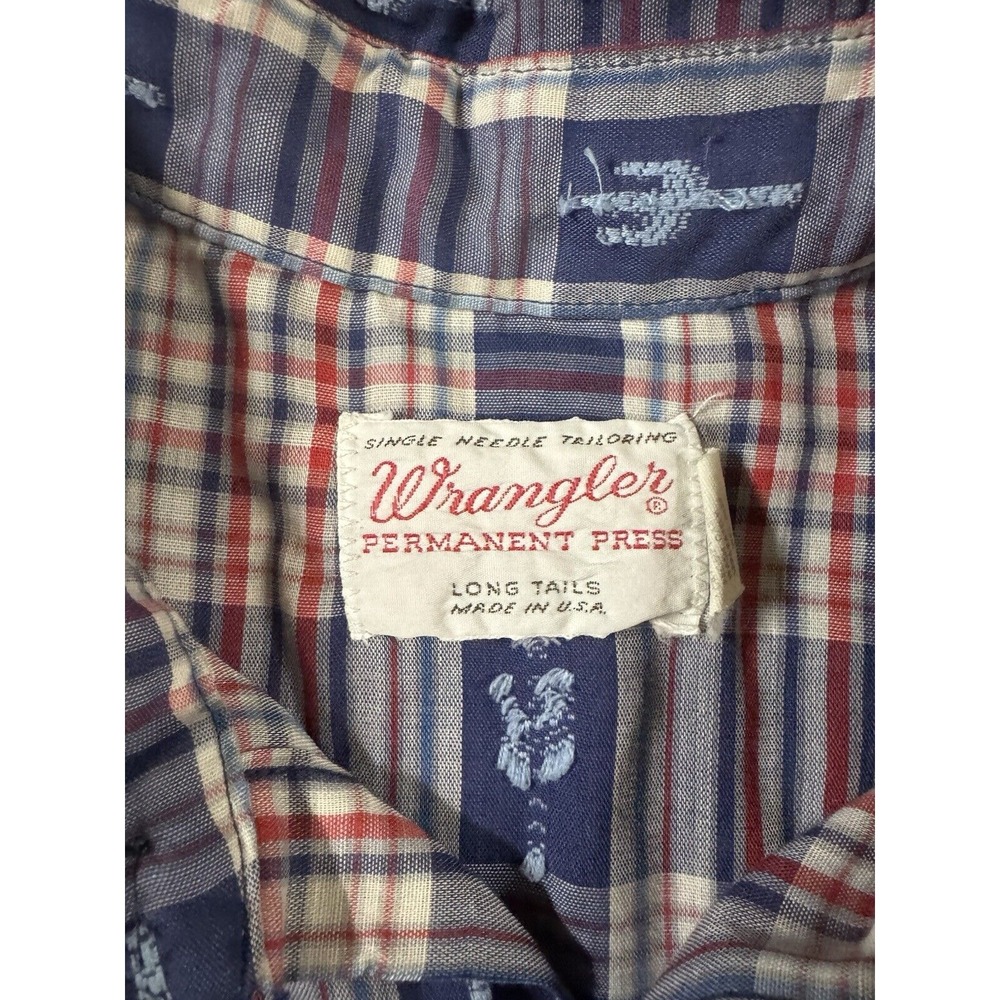 Vintage 90s Wrangler Western Brushpopper Colorful‎ Embroidered Cactus See Pics** - Picture 4 of 9